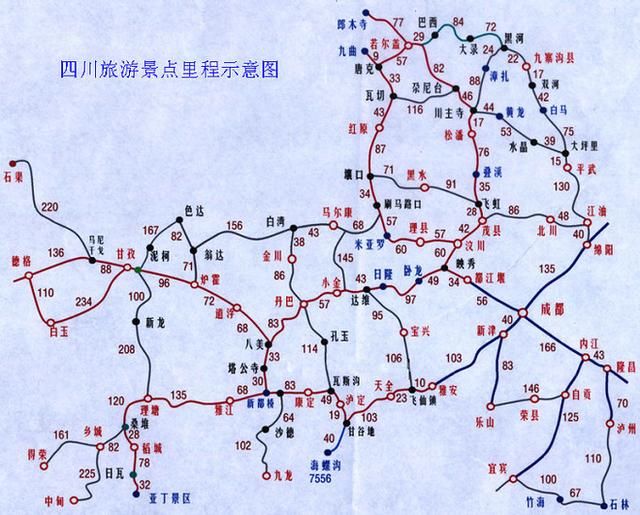 四川旅游景点地图分布