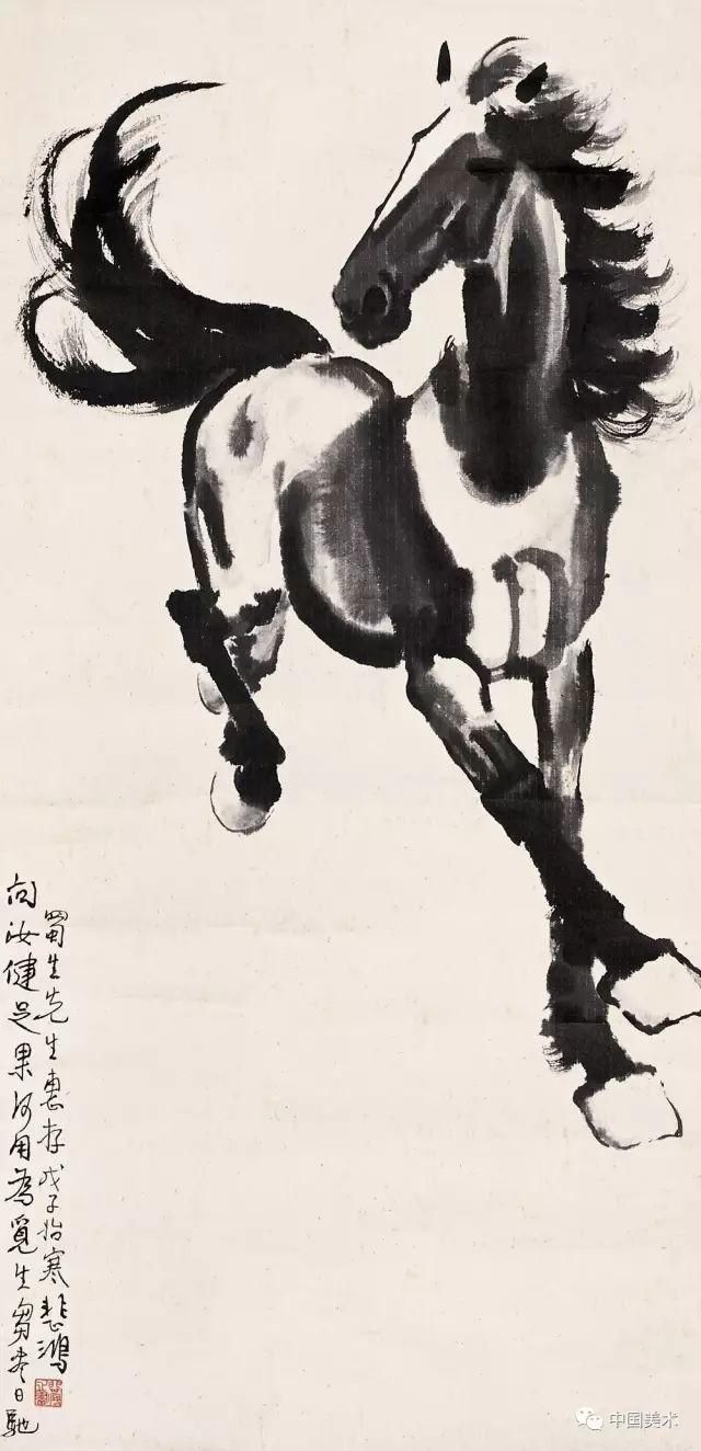 徐悲鸿画马绝招:眼睛用手按出来!