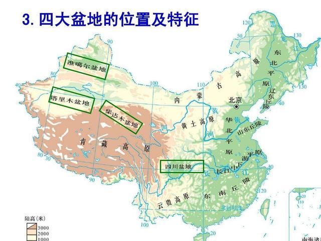 中国的四大盆地是哪几个?看完便记住!图片