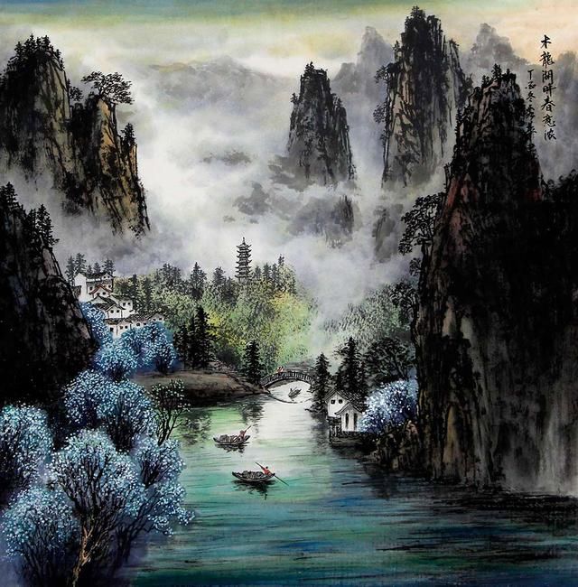 【今日头条】乔秀华山水画清丽素洁,墨色考究