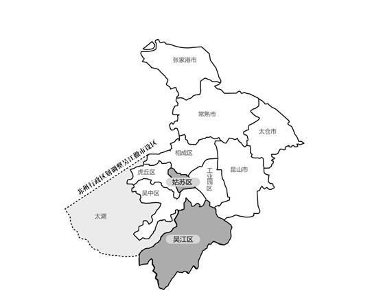 划分为9个地区的苏州