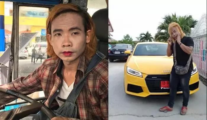 泰国"丑男"从开货车到开豪车,网友:人生就像过山车!