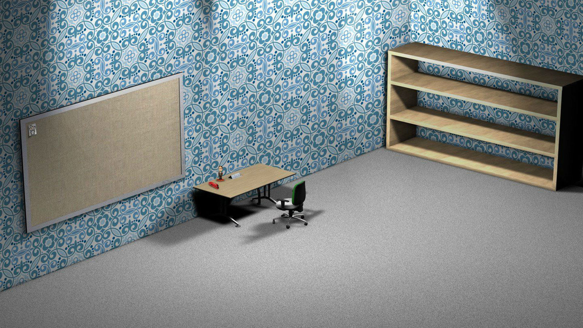 3d立体房间电脑桌面壁纸图片_3d立体书架电脑壁纸