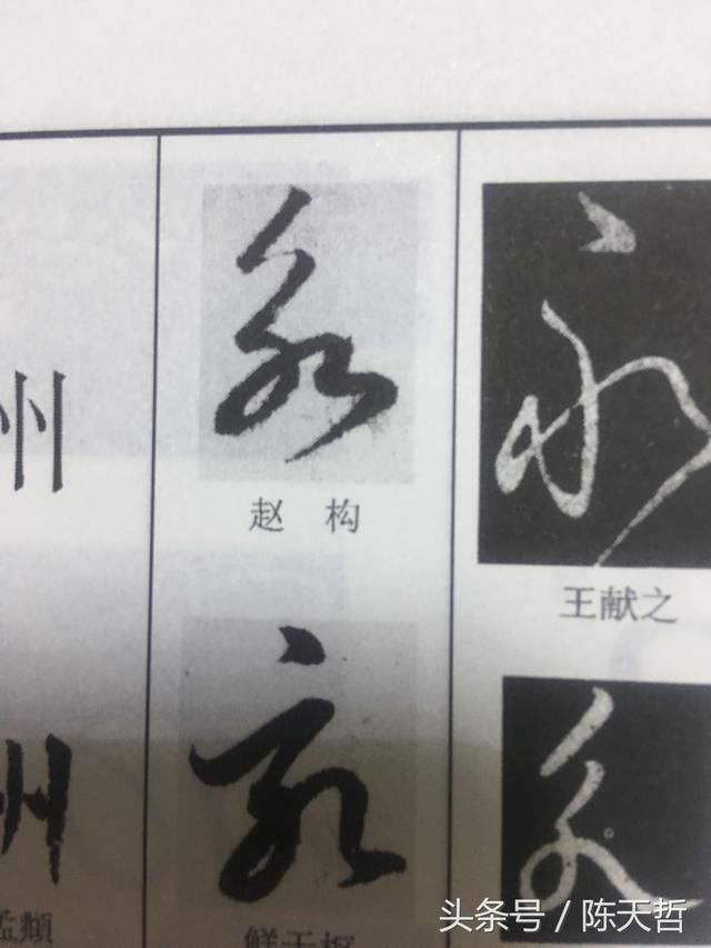 从怀素自叙帖永字到各草书家永字,分析汉字的线条运动
