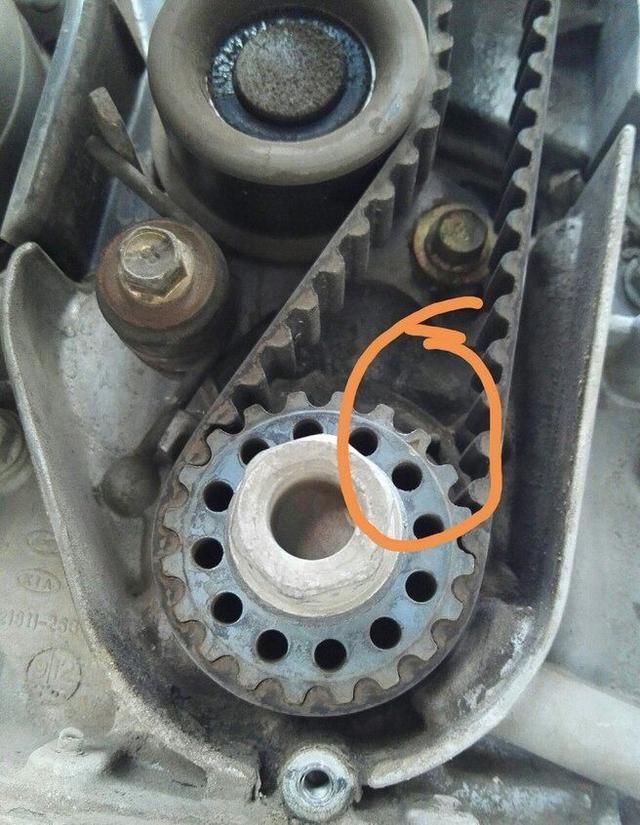 479q带vvt发动机正时图,福美来1.6正时记号图 现代伊兰特1.6(vvt)发动机正时皮带对正标记