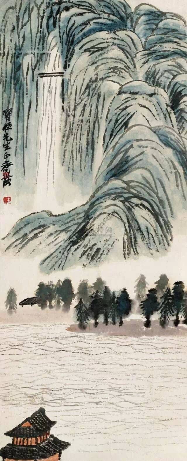 齐白石诗意山水画50幅(高清图)