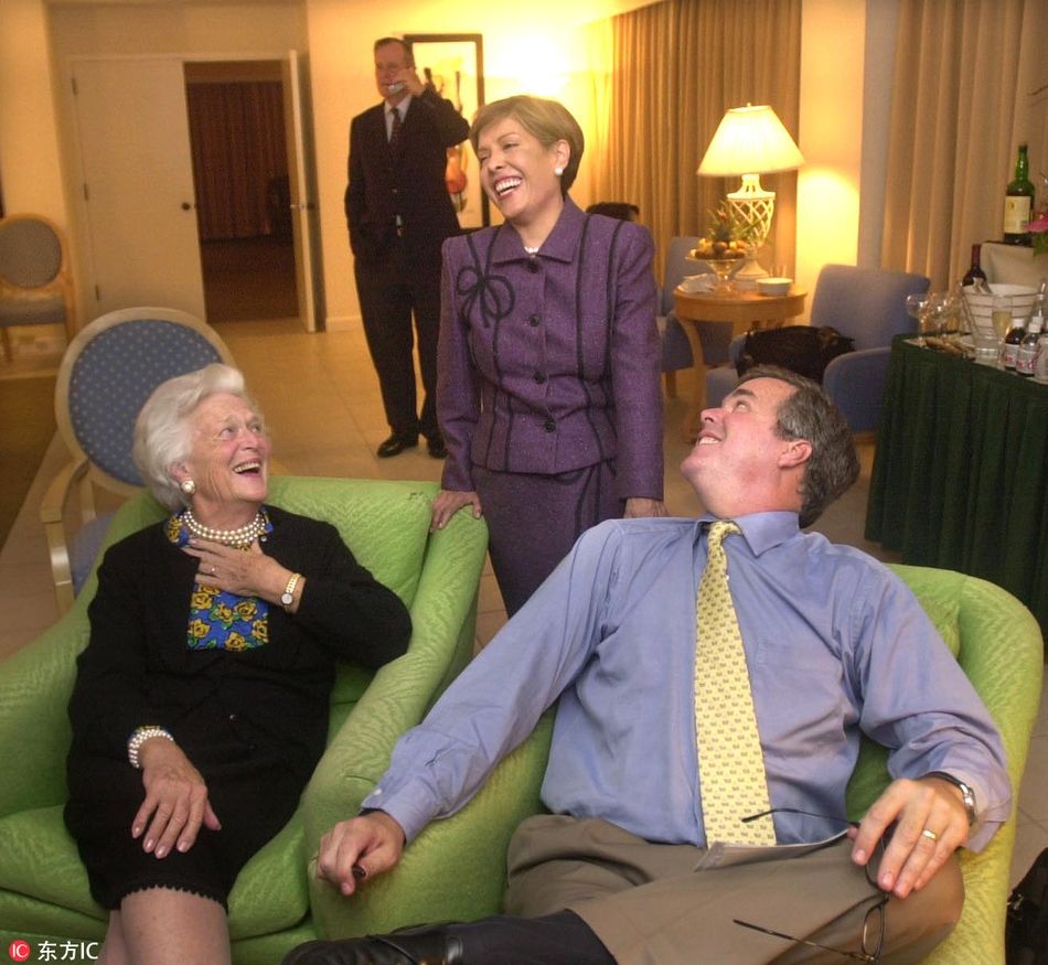 美前总统老布什妻子芭芭拉去世
