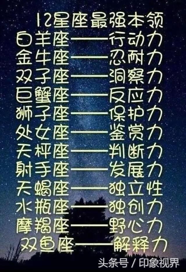 十二星座最强的本领,双鱼座解释力,摩羯座野心力