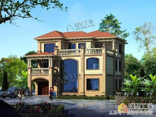 大气自建房三层别墅,堂屋42万,带农村别墅更实用桂园武汉碧g45造价图片