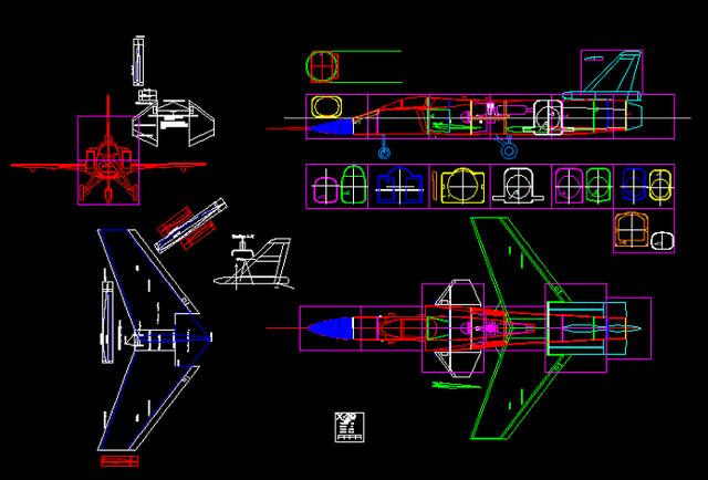 老师傅教你怎样设计飞机航模,满满航模cad图纸分享