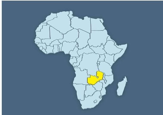 赞比亚在非洲的位置图片