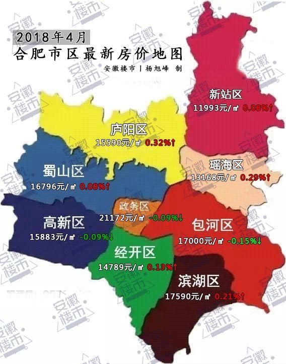 下图是没有限价的合肥二手房地图,较为真实的反映了客户预期房价,也