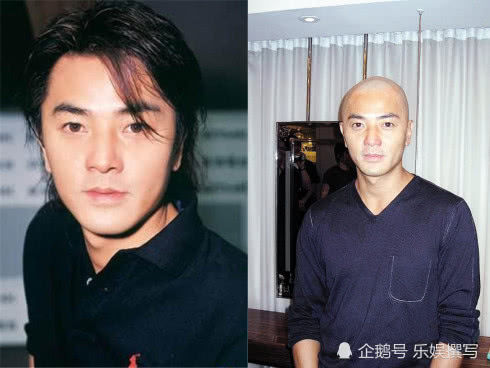 想当年,郑伊健饰演陈浩南的时候那一头散发是真的很帅,如今的光头形象