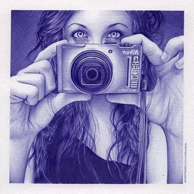 真正好圆珠笔画,能画素描也能画速写