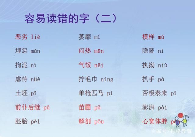小学生小学易读错的字词整理常见新华南路图片