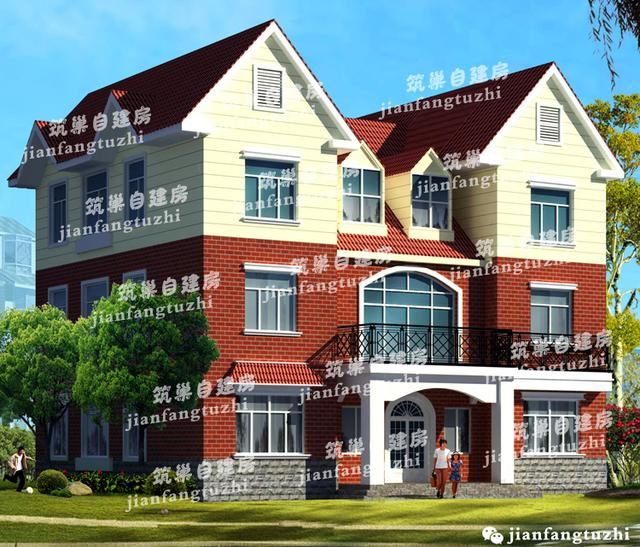 2款两层半欧式农村别墅设计图15x11,造价预算40万(全套施工图)