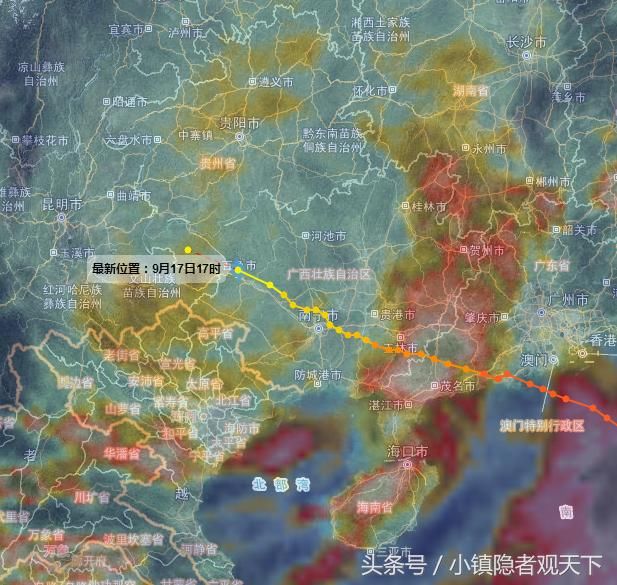 2018年第22号台风"山竹",突然失踪在十万大山之中图片