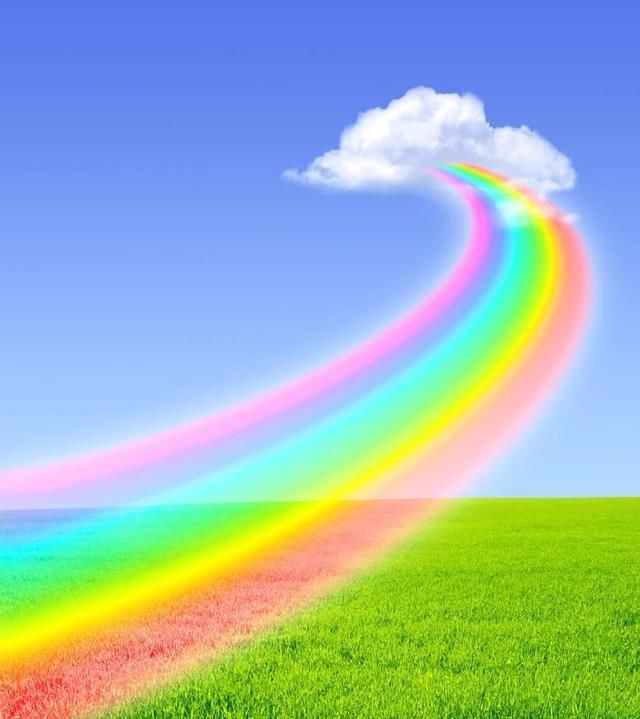 虹才会出现,雨停后,云开日出,空中雾状的水珠通过阳光产生折射,于是虹