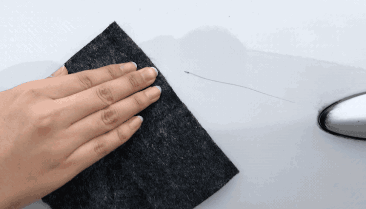 神奇!这块擦车布,能让车上划痕消除