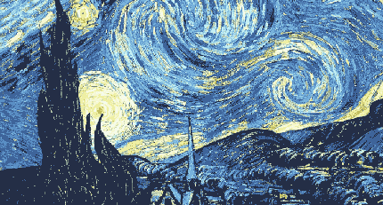 就如梵高的这幅星空.