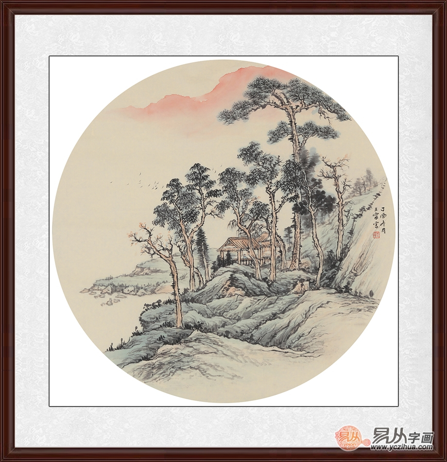 主色调以绿蓝黑灰为主,附以红色点缀,使整幅画立体丰富,画面感十足
