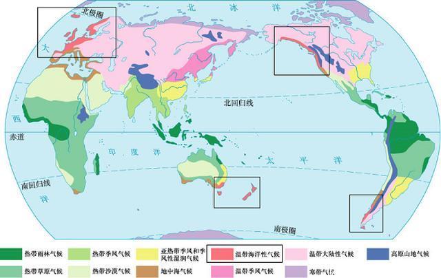 为什么温带海洋性气候在亚洲没有分布,在欧州分布又那么广阔?