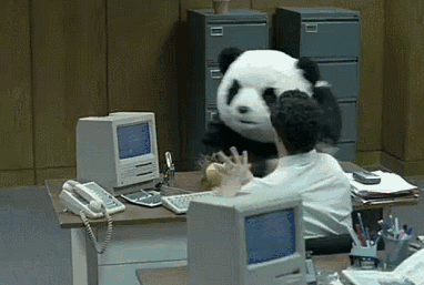 爆笑gif:主人你看我玩雪的样子帅吗