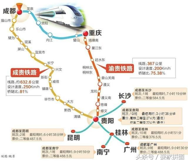 成贵铁路通车前,成都到贵阳广州昆明桂林长沙高铁全攻略
