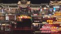 河北唐山河头老街再现“大唐庙会”夜景