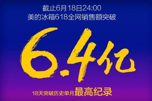 苏宁618年中大促,美的冰箱捷报连连