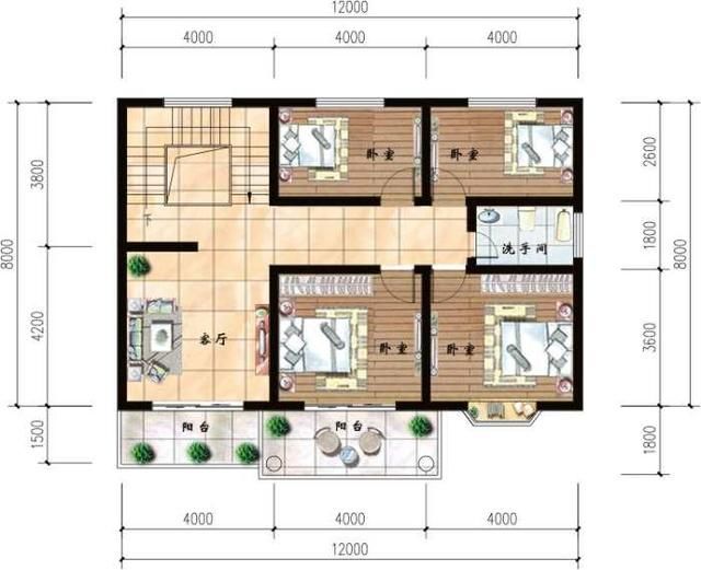小户型经典款!12X8M二层农村别墅,老虎窗超吸