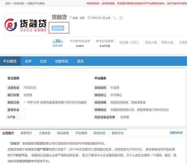 网曝货融贷股东为失信被执行人 <wbr><wbr>调查发现平台竟承诺全额本息担保 网曝货融贷股东为失信被执行人 <wbr><wbr>调查发现平台竟承诺全额本息担保