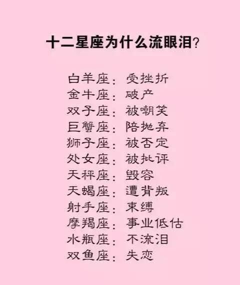 十二星座心中最大的秘密,双鱼座经常为失恋流