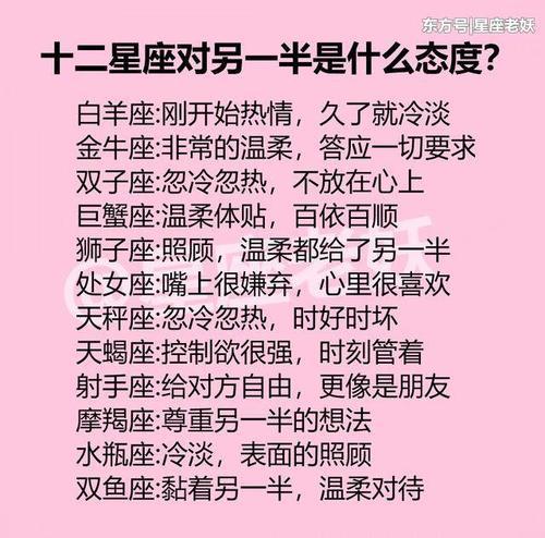 十二星座对另一半是什么态度?十二星座消遣能