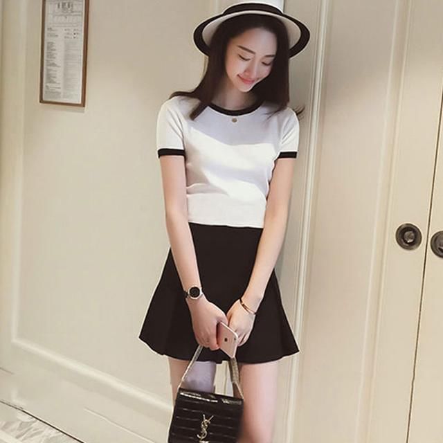 2018春装新款女装雪纺上衣韩版修身体恤打底