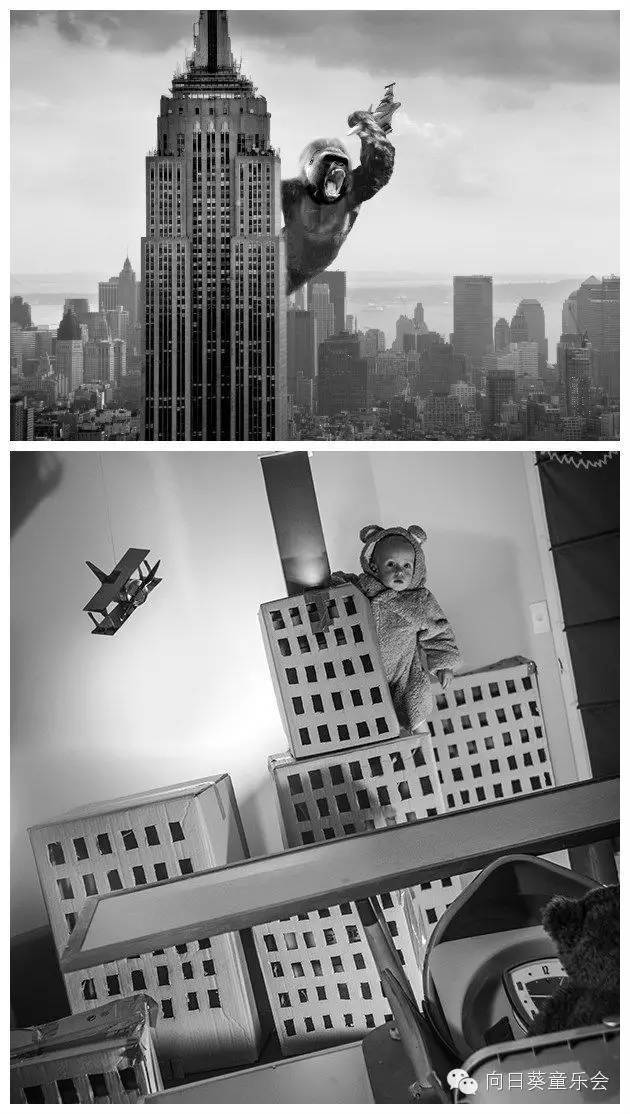 (模仿电影king kong(《金刚》)的海报)