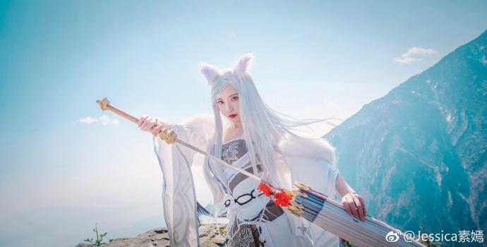 雪山白狐，天涯明月刀COS作品之唯美《心王 独孤》图赏