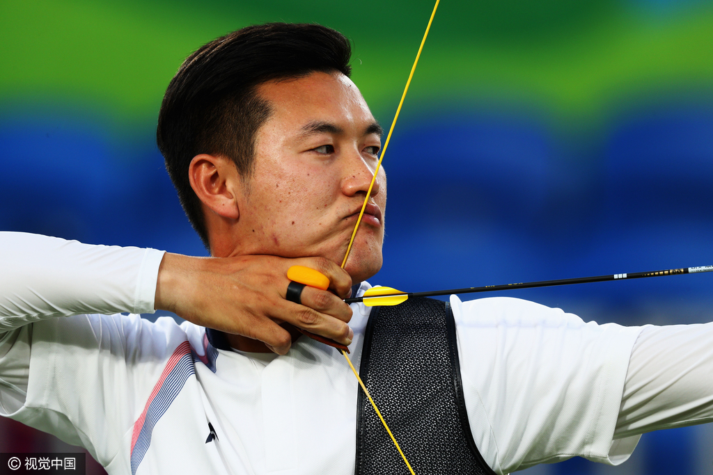组图-男子射箭团体决赛 韩国完胜美国夺冠