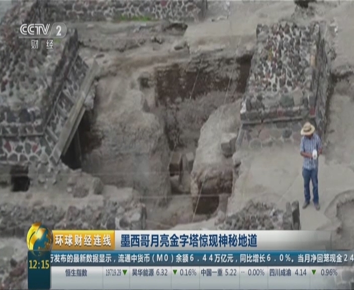 墨西哥月亮金字塔惊现神秘地道