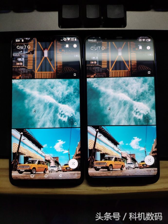 一加6 和小米8的屏幕均为三星的AMOLED,两款