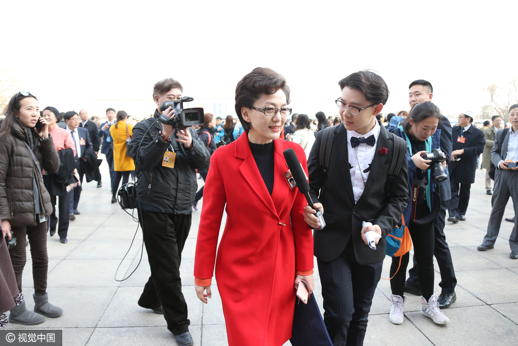 央视主持人海霞到场