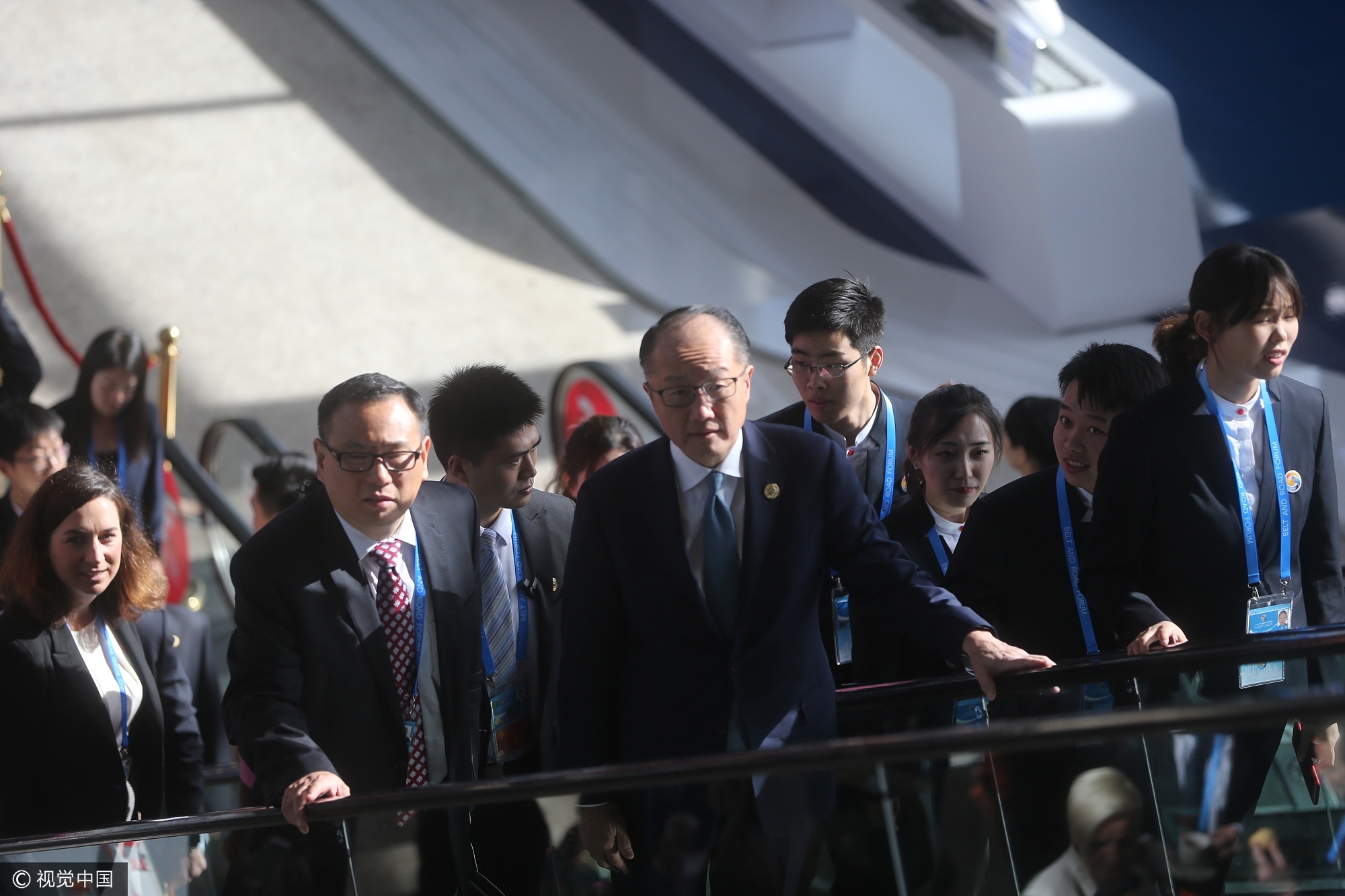 2017年5月14日上午,北京,“一带一路”国际合作高峰论坛开幕。各国商业代表,中国王健林,马云等商业代表出席。