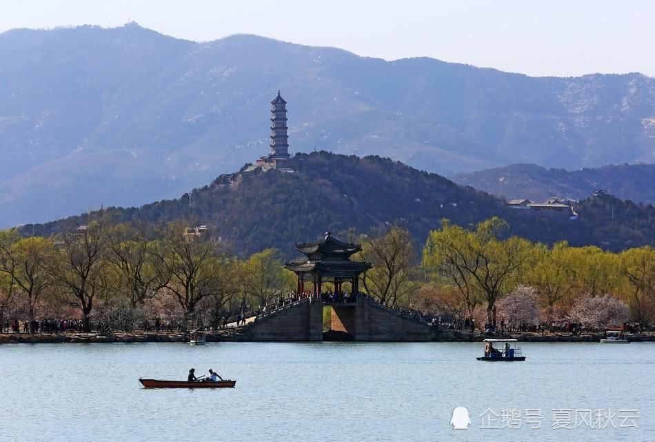 去皇家园林颐和园看昆明湖两岸的垂柳,北京最