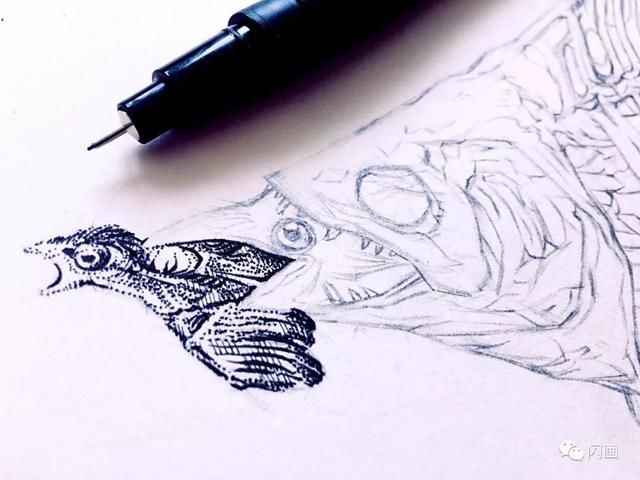 鱼翔天空--韩斐的插画作品教程
