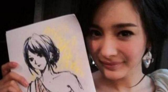 明星画画水平 郑恺赵丽颖小学生, 杨幂中学生,