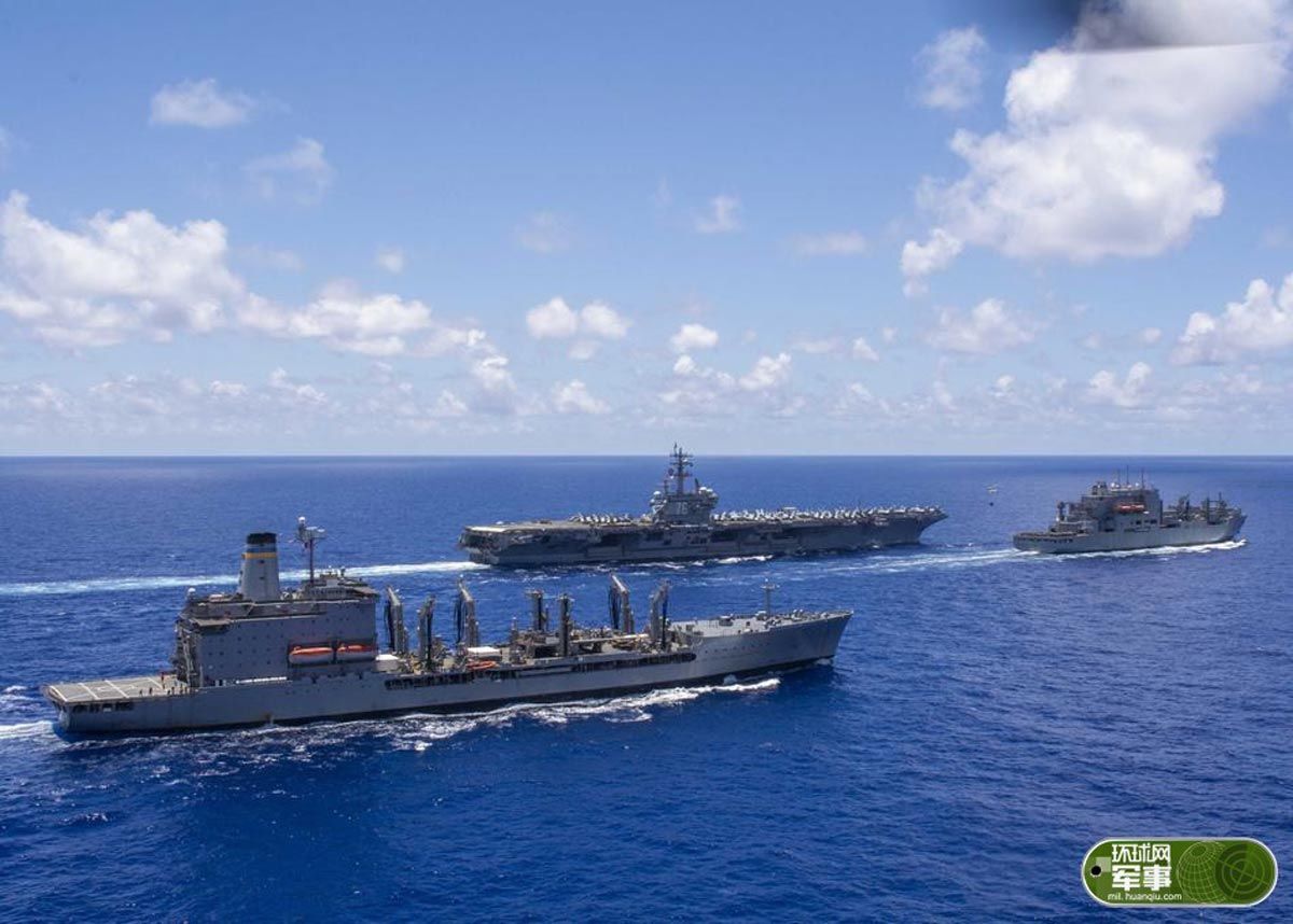 美军发布美日印马拉巴尔-2018联演照片:中国