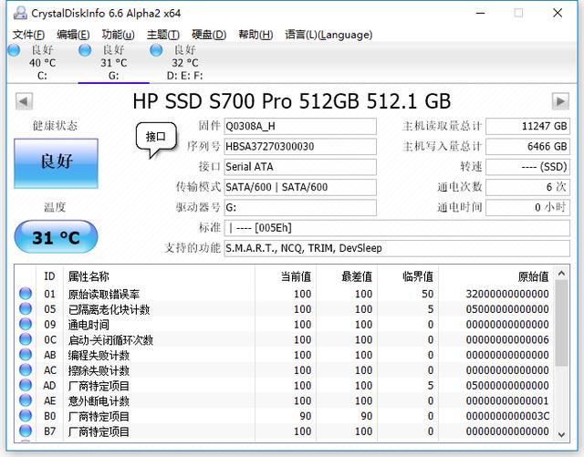 这块读写速度超过500+的固态硬盘还能好好的