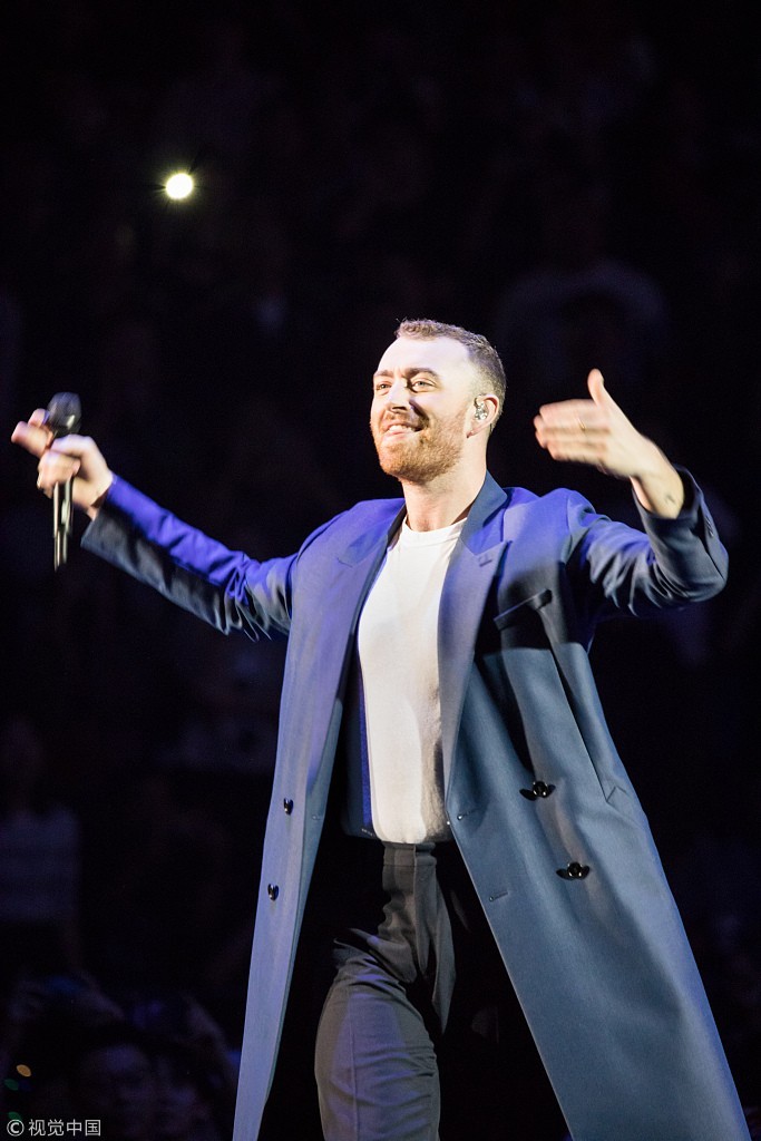 歌手萨姆·史密斯首次来华演出 上海开唱亮完美嗓音 使观众狂欢