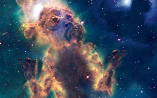 诡异的星云 犹如人工ps 外星的人脸