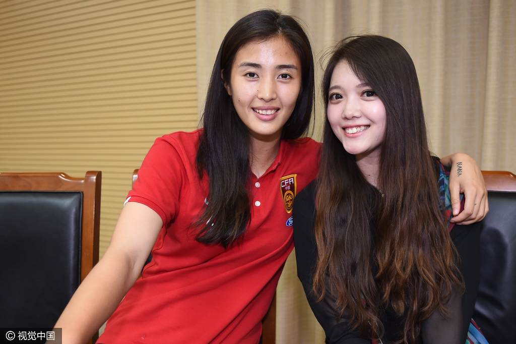 2016年06月21日，北京，2016奥运前瞻，中国女足媒体见面会上的赵丽娜。